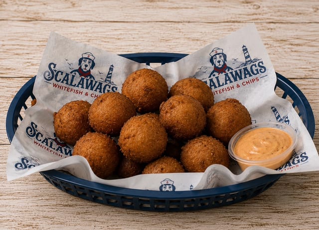 Basket of Hushpuppies.